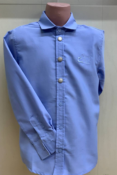 Школьная голубая рубашка арт.308131