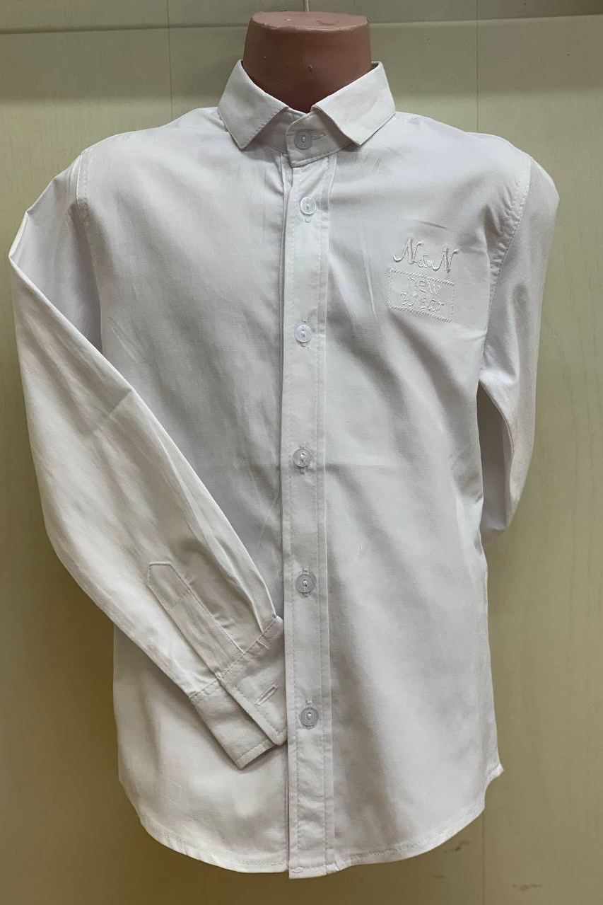 Рубашки, школьная белая рубашка арт.308139