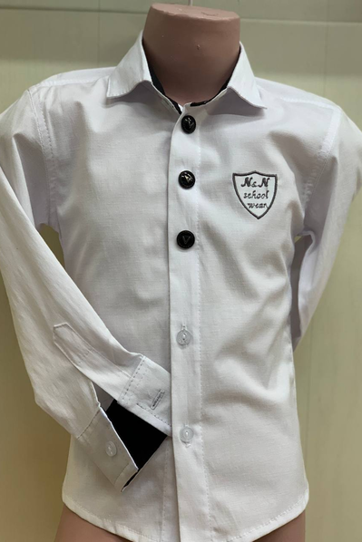 Школьная белая рубашка арт.308143