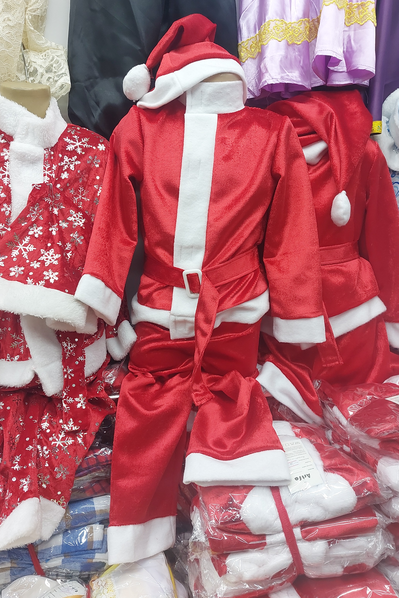 Карнавальный костюм Санта девочка и Санта мальчик арт.382698