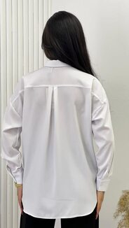 Рубашки, белая рубашка оверсайс арт.479934