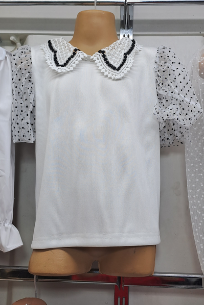 блузка лапша с воротником арт.480896