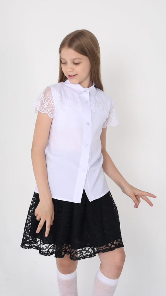 Школьная форма, блузка «гипюр» арт.482340