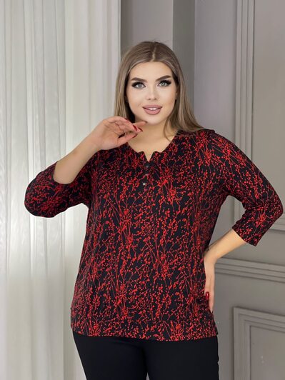 Женская блузка красная ветка арт.487045