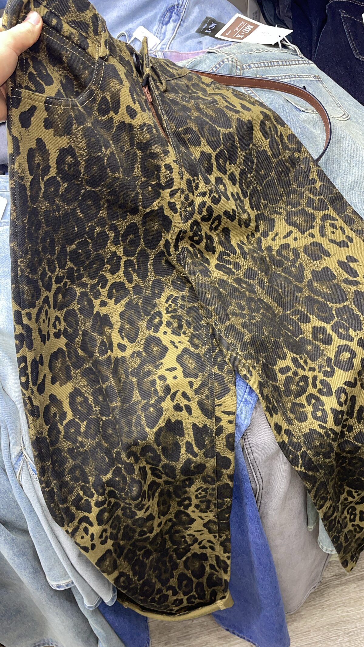 Джинсы, леопард джинсы арт.489602