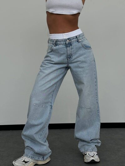 Самые трендовые джинсы Baggy 
Посадка высокая!
Качество — Lux Denim 
Ткань — ZARA jeans 
Производство — Turkey 
Размеры:  25–26–27–28
                          2.   2.    2.   1
В упаковке — 7 штук
Длина — 110 см 
Цвет — 2 расцветки арт.490681
