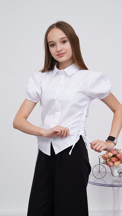 С завязками модная блузка арт.491014