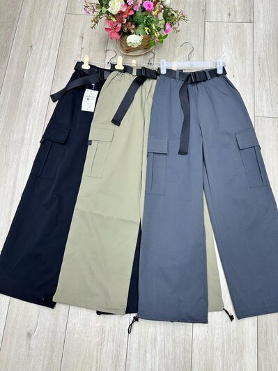 Супер модные брюки карго с ремнем. арт.491125