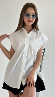Школьная форма, хб рубашка с пуговицами, и с отстегивающимися рукавами oversize. 

подростковая одежда должна быть не только удобной и практичной, но и стильной арт.491353
