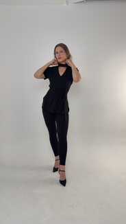 Туники, трикотажная туника со сьемным поясом  арт.496702