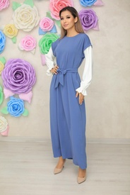 Платье арт.369853 - серо-голубой