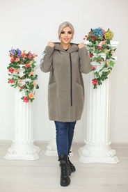 Пальто арт.378345 - Коричневый