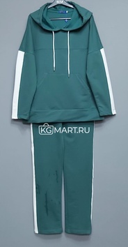 Спортивный костюм арт.318675 - Бутылочно-зелёный