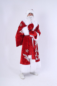 карнавальный костюм дед мороз - Красный